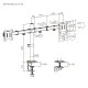 POWERTECH βάση γραφείου για 2x οθόνες PT-1552, 17-32", έως 10kg