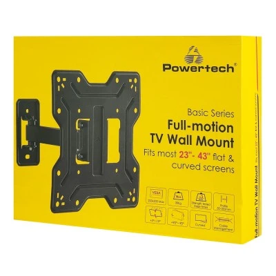 POWERTECH επιτοίχια βάση τηλεόρασης PT-1555, 23-43", έως 30kg, full motion