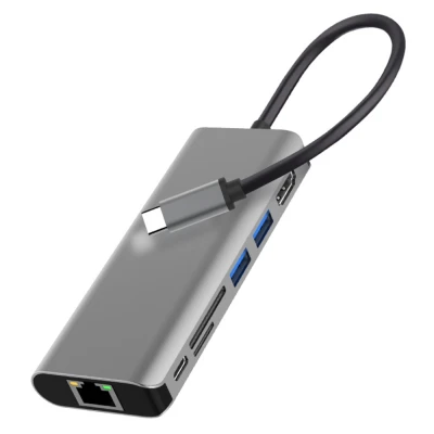 POWERTECH docking station PTH-112, 7 θυρών, USB-C σύνδεση, 100W PD, γκρι POWERTECH docking station PTH-112, 7 θυρών, USB-C σύνδεση, 100W PD, γκρι