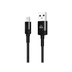 POWERTECH Καλώδιο USB σε Lightning eco round PTR-0082, copper, 1m, μαύρο