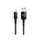 POWERTECH Καλώδιο USB σε Lightning eco round PTR-0082, copper, 1m, μαύρο