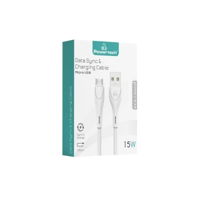 Καλώδιο POWERTECH PTR-0106 USB σε Micro USB eco round 15W 3A μήκους 1m