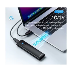 ORICO θήκη για Μ.2 NVMe SSD PWM2-G2-BK-EP, 10Gbps, έως 4TB, μαύρη