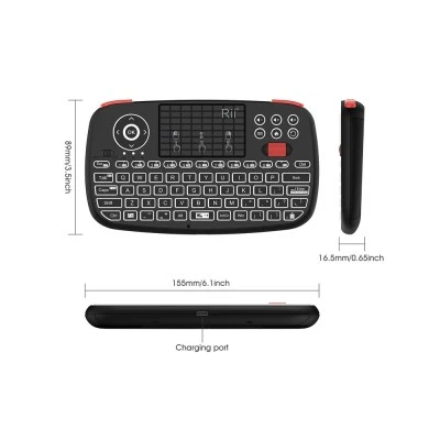 RIITEK ασύρματο mini πληκτρολόγιο i4, backlit, Bluetooth & 2.4GHz, μαύρο RIITEK ασύρματο mini πληκτρολόγιο i4, backlit, Bluetooth & 2.4GHz, μαύρο