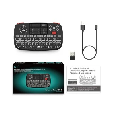 RIITEK ασύρματο mini πληκτρολόγιο i4, backlit, Bluetooth & 2.4GHz, μαύρο RIITEK ασύρματο mini πληκτρολόγιο i4, backlit, Bluetooth & 2.4GHz, μαύρο