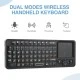 RIITEK ασύρματο mini πληκτρολόγιο K06, backlit, Bluetooth/2.4GHz, μαύρο