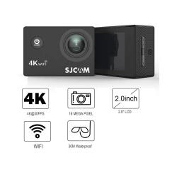 Action Camera SJCAM SJ4000 Air με ανάλυση 4K 16MP με LCD οθ΄΄ονη  2'' αδιάβροχη σε μαύρο χρώμα 