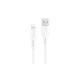 USAMS καλώδιο USB σε Lightning U68, 2A, 1m, λευκό