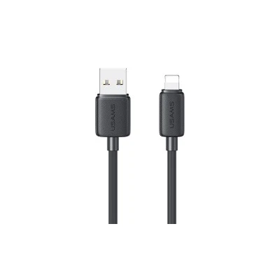 USAMS καλώδιο Lightning σε USB US-SJ694, 2.4A, 480Mbps, 2m, μαύρο