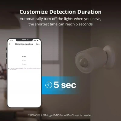 Smart Ανιχνευτής Κίνησης SONOFF SNZB-03P ZigBee Μπαταρίας, Λευκός Smart Ανιχνευτής Κίνησης SONOFF SNZB-03P ZigBee Μπαταρίας, Λευκός