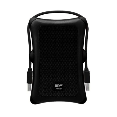Silicon Power Εξωτερικός σκληρός δίσκος HDD Armor A30 1TB USB 3.2 μαύρος με λογισμικό για την προστασία και την ανάκτηση των δεδομένων