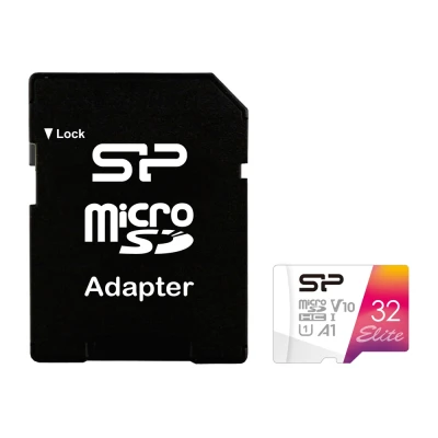 κάρτα μνήμης microSDXC Elite 32GB SILICON POWER, C10 UHS-I U1 A1 V10 15x11x1mm