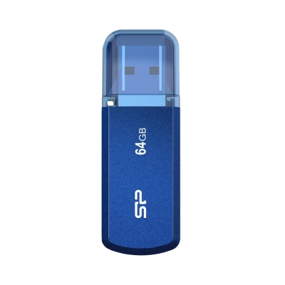 SILICON POWER USB Flash Drive Helios 202, 64GB, USB 3.2, μπλε