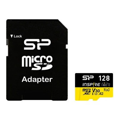 SILICON POWER κάρτα μνήμης microSDXC Inspire, 128GB, UHS-I U3 A1 V30 SILICON POWER κάρτα μνήμης microSDXC Inspire, 128GB, UHS-I U3 A1 V30