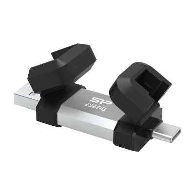 SILICON POWER USB Flash Drive C51, USB/USB-C, 256GB, 200MBps, ασημί SILICON POWER USB Flash Drive C51, USB/USB-C, 256GB, 200MBps, ασημί