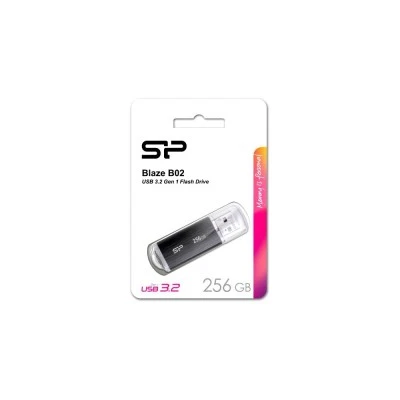 SILICON POWER USB Flash Drive Blaze B02, 256GB, USB 3.2, μαύρο SILICON POWER USB Flash Drive Blaze B02, 256GB, USB 3.2, μαύρο