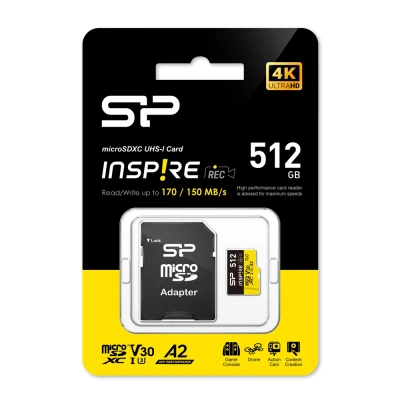 Κάρτα μνήμης microSDXC Inspire 512GB SILICON POWER UHS-I U3 A1 V30