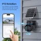 Smart ηλιακή κάμερα SECTEC ST-515C-3M-5W-BK με ανάλυση 3MP, WiFi, περιστροφή PTZ, υποστήριξη SD και στεγανότητα IP65