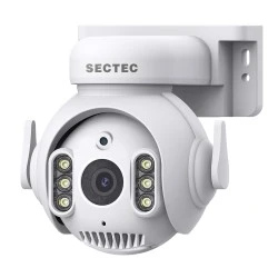 Smart κάμερα ασφαλείας SECTEC ST-515C-3MTY με ανάλυση 3MP, WiFi, περιστροφή PTZ, υποστήριξη SD και στεγανότητα IP65