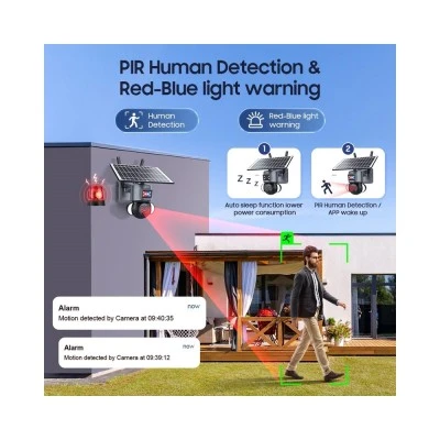 Smart ηλιακή κάμερα SECTEC ST-558-6M-12X-4G-EU με προβολείς, ανάλυση 3MP, 4G και περιστροφή PTZ Smart ηλιακή κάμερα SECTEC ST-558-6M-12X-4G-EU με προβολείς, ανάλυση 3MP, 4G και περιστροφή PTZ