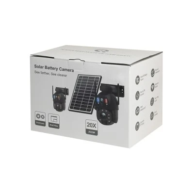 Smart ηλιακή κάμερα SECTEC ST-5986M με dual lens, ανάλυση 3MP, 20x zoom, WiFi, περιστροφή PTZ και υποστήριξη SD