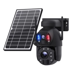 Smart ηλιακή κάμερα SECTEC ST-5986M με dual lens, ανάλυση 3MP, 20x zoom, WiFi, περιστροφή PTZ και υποστήριξη SD
