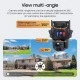 Smart ηλιακή κάμερα SECTEC ST-5986M με dual lens, ανάλυση 3MP, 20x zoom, WiFi, περιστροφή PTZ και υποστήριξη SD