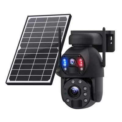 Smart ηλιακή κάμερα SECTEC ST-5986M με dual lens, ανάλυση 3MP, 20x zoom, WiFi, περιστροφή PTZ και υποστήριξη SD