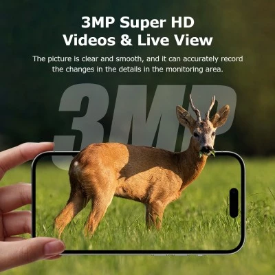 Smart ηλιακή κάμερα κυνηγού SECTEC ST-HC809 με ανάλυση 3MP, 4G, PIR ανίχνευση κίνησης, υποστήριξη SD και στεγανότητα IP66