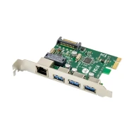 POWERTECH κάρτα επέκτασης PCIe σε USB 3.0 & GbE LAN ST642, VL805&RTL8153