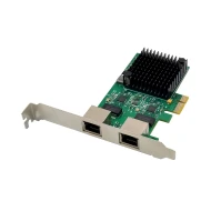 POWERTECH κάρτα επέκτασης PCIe σε 2x RJ45 2.5G ST7275, RTL8125B