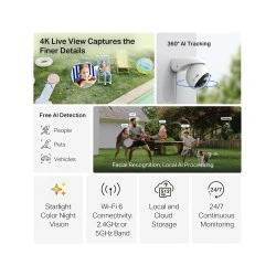 Smart κάμερα εξωτερικού χώρου TP-LINK Tapo C560WS με ανάλυση 4K, Wi-Fi 6, αμφίδρομο ήχο (two-way audio) και στεγανότητα IP66