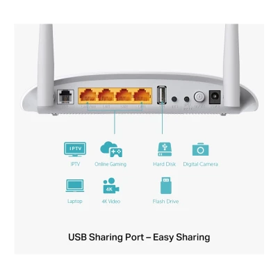 Modem Router TP-LINK Wireless N TD-W9970 300Mbps VDSL/ADSL Ver. 3.0 με θύρες DSL και LAN / WAN