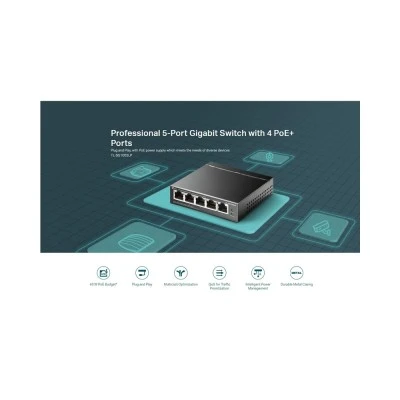 TP-LINK desktop switch TL-SG1005LP, 5-Port Gigabit, 4x PoE+, Ver. 2.0 TP-LINK desktop switch TL-SG1005LP, 5-Port Gigabit, 4x PoE+, Ver. 2.0