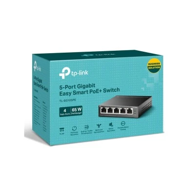 TP-LINK Easy Smart Switch TL-SG105PE, 5-Port Gbit, 4-Port PoE+, Ver. 2.0 TP-LINK Easy Smart Switch TL-SG105PE, 5-Port Gbit, 4-Port PoE+, Ver. 2.0