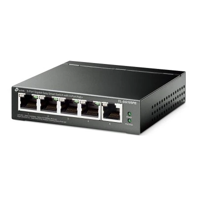 TP-LINK Easy Smart Switch TL-SG105PE, 5-Port Gbit, 4-Port PoE+, Ver. 2.0 TP-LINK Easy Smart Switch TL-SG105PE, 5-Port Gbit, 4-Port PoE+, Ver. 2.0