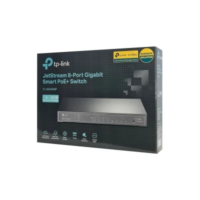 TP-LINK JetStream switch TL-SG2008P, 8-Port Gigabit, 4x PoE+, Ver. 3.0