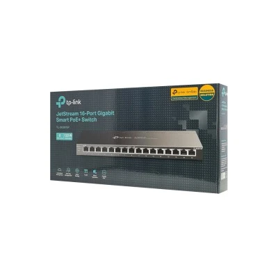 TP-LINK JetStream switch TL-SG2016P, 16-Port Gigabit, 8x PoE+, Ver. 1.0