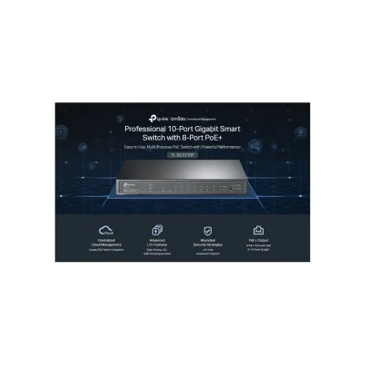 TP-LINK JetStream switch TL-SG2210P, 10-Port Gigabit, 8x PoE+, Ver. 5.0 TP-LINK JetStream switch TL-SG2210P, 10-Port Gigabit, 8x PoE+, Ver. 5.0