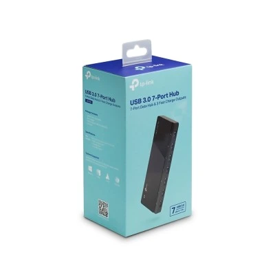 TP-LINK USB hub UH700, 7x θυρών, 5Gbps, 5V/1.5A, USB σύνδεση, μαύρο