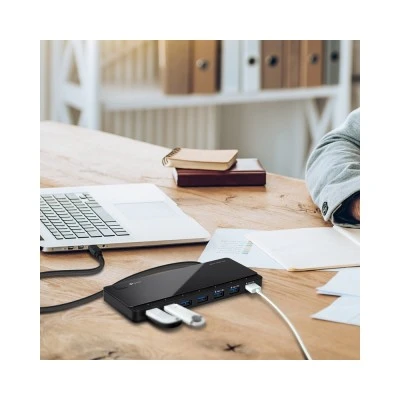 TP-LINK USB hub UH700, 7x θυρών, 5Gbps, 5V/1.5A, USB σύνδεση, μαύρο