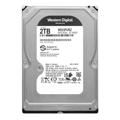 WD σκληρός δίσκος Purple Surveillance 3.5", 2TB, 64MB, 5400RPM, 6Gb/s, Factory Recertified WD σκληρός δίσκος Purple Surveillance 3.5", 2TB, 64MB, 5400RPM, 6Gb/s, Factory Recertified