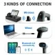 GTCODESTAR barcode scanner X-1901B με βάση, 1D & 2D, ενσύρματο & ασύρματο, Bluetooth, 2000mAh, μαύρο