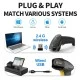 GTCODESTAR barcode scanner X-620F, 1D, ενσύρματο & ασύρματο, 800mAh, μαύρο