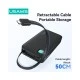 USAMS power bank CD225 με καλώδιο Lightning, 2x θύρες εξόδου, 10000mAh, 20W, λευκό