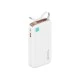USAMS power bank CD225 με καλώδιο Lightning, 2x θύρες εξόδου, 10000mAh, 20W, λευκό