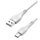 Kαλώδιο USAMS USB-C σε USB US-SJ372 2A 1m PVC σε λευκό χρώμα 