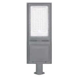 Φωτιστικό δρόμου ηλιακό PLUS LED SMD 30W με ανιχνευτή κίνησης, με ενδιάμεσο φως 4000K IP66, γκρι