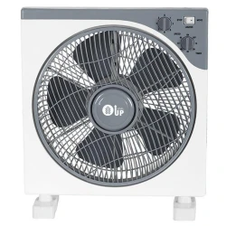 Ανεμιστήρας box fan τετράγωνος Φ37 45W με χρονοδιακόπτη λευκό-γκρι Ανεμιστήρας box fan τετράγωνος Φ37 45W με χρονοδιακόπτη λευκό-γκρι