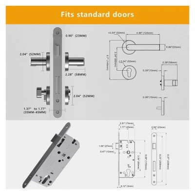ORBITA B-306 κλειδαριά μπάνιου (privacy) ανοξείδωτη 304 satin nickel για πόρτες 40-45 mm